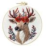 1 Set This DIY Reindeer Embroidery Kit Includes Tools and Stitch Tutorials Suitable for Beginners. It's a Handmade Embroidery Fabric Material Kit.