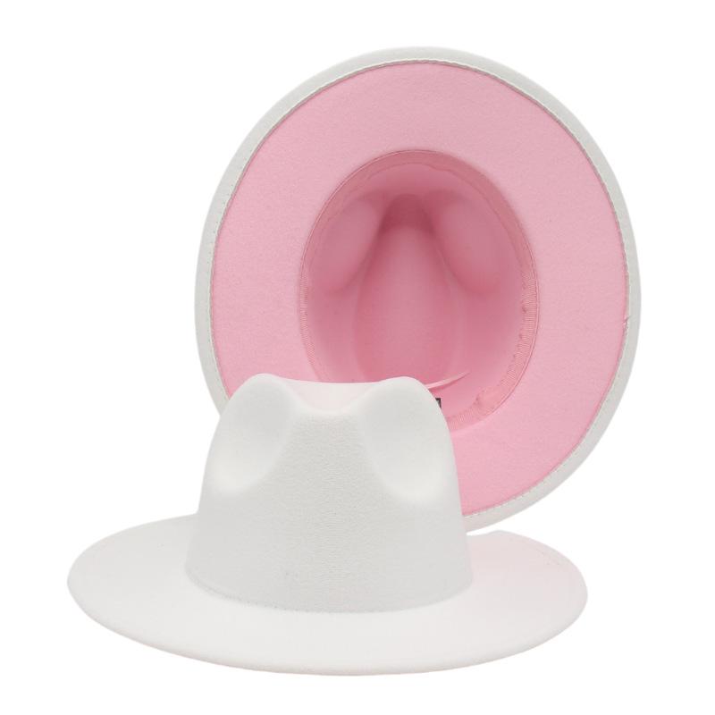 Мужские фетровые шляпы унисекс в стиле пэчворк фетровая шляпа женская двухцветная широкополая шляпа в стиле джаз-цилиндр осень-зима британская ретро-панама кепка