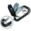 Crops Carabiner Lock with Coil Wire ELK 3mm X 1500mm 3 Digit Dial SPD03-SC01 (Black)