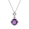 Natural Diamond Necklace Platinum February Birthstone Amethyst Single Natural Stone Pt950 White Day Day Birthday Anniversary Wedding Women Popular