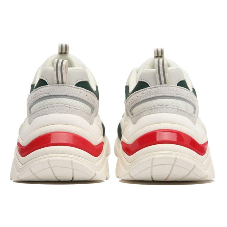 Fila София Ткань Синтетическая кожа Двухслойная замша Удобные Универсальные Низкие кроссовки Папа Кроссовки Унисекс Серый Красный Зеленый 1JM00790_926