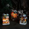 Garden Mini Miniatures Resin Craft Figurine Ornament Christmas Decoration Village House LED Light