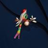 Chinese-style Colorful Magpie Brooch, High-end Feminine Charm, Pearl Brooch On The Branch, Niche Design Sense Brooch
