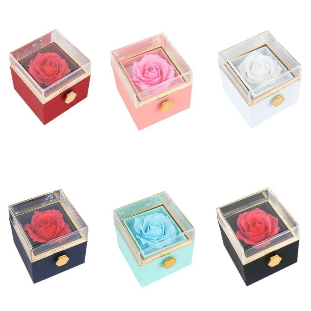 Eternal Rose Rose Jewelry Gift Box Ring Display Jewelry Display Rack for Girlfriend and Mom Gift