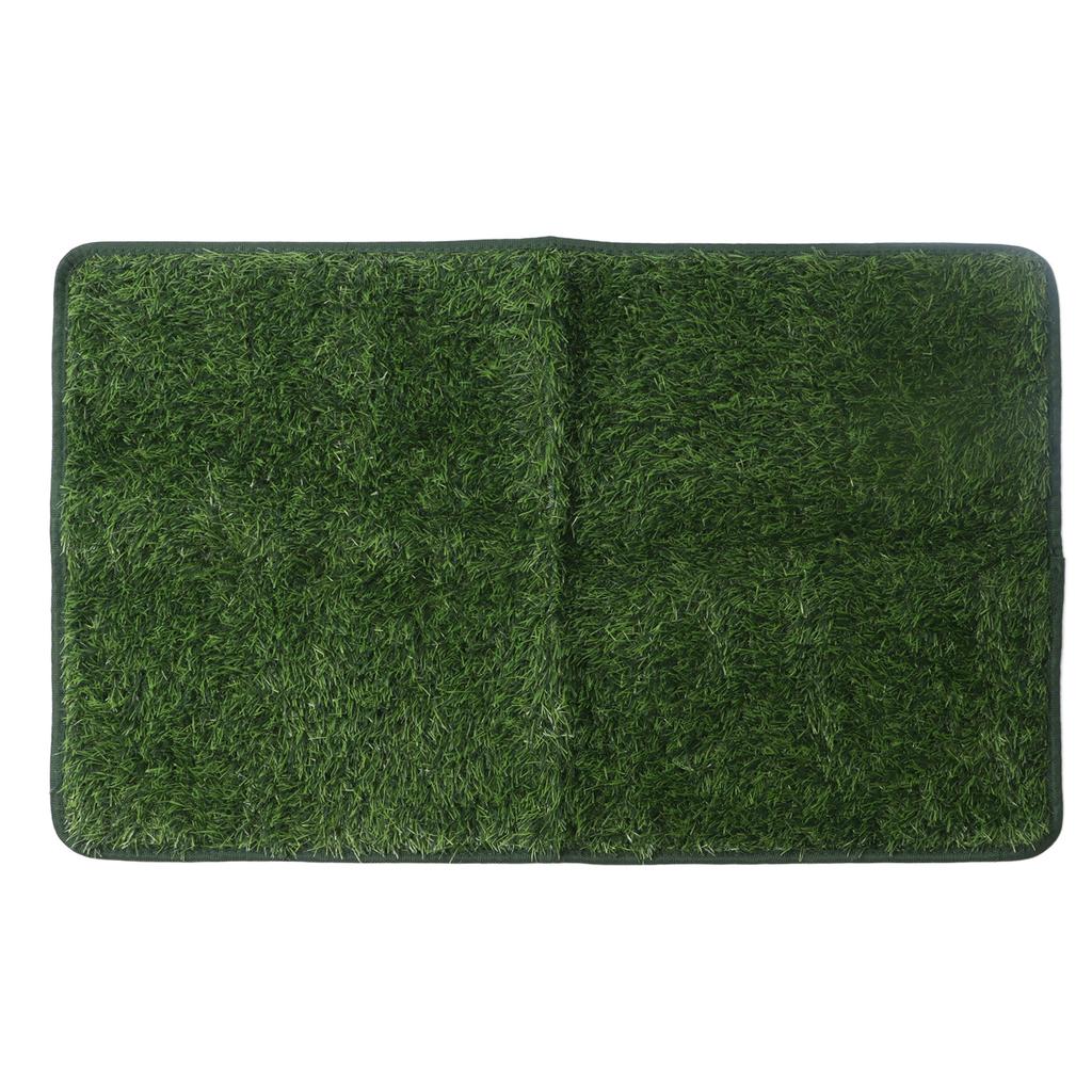 Dog Toilet Tray Waterproof Reusable Easy Cleaning Portable Dog Litter Tray with Artificial Grass