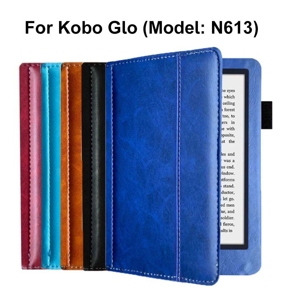6 Inch E-Reader Case Leather Shell Premium Folio Cover for Kobo Glo