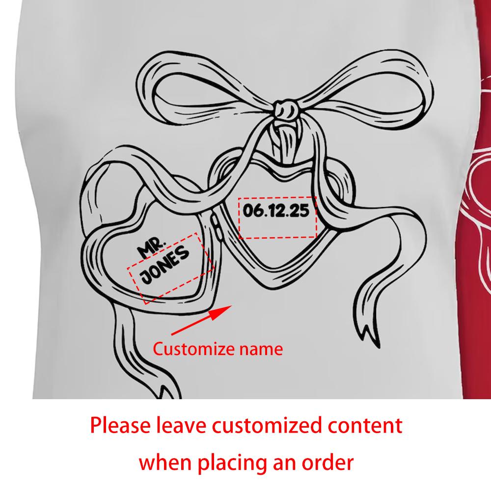 Персонализированные парные фартуки для молодоженов, свадебный подарок для невесты и жениха, подарки на годовщину и медовый месяц для новой пары