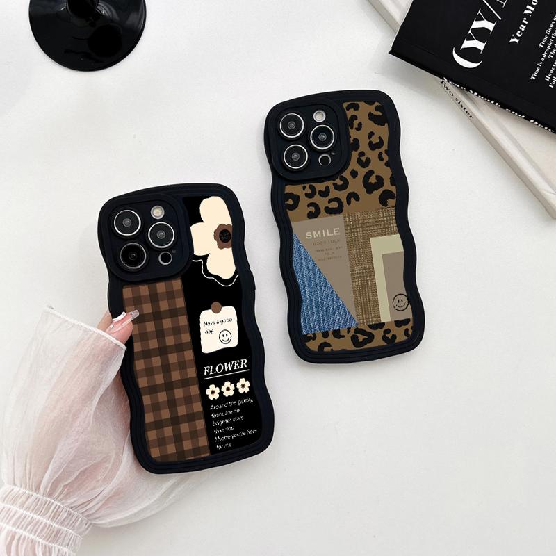 Чехол для телефона в форме волны для Vivo V23e Y35 Y02 Samsung A53 A52 S23 Ultra Realme C55 C53 Redmi Note 12 Note 11 Pro IPhone Tecno Spark, мягкий силиконовый чехол