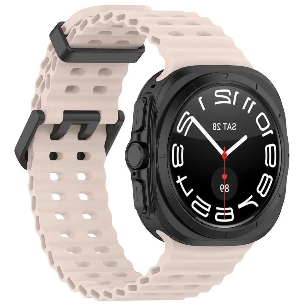 Силиконовый ремешок для Samsung Galaxy Watch Ultra Ремешок для часов 7 Ultra 47 мм Браслет Correa Ремешок для часов SM-L705F Аксессуары для ремешков часов