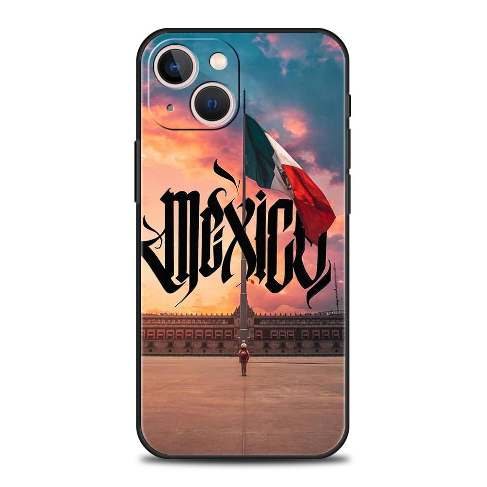 Роскошный мягкий чехол из ТПУ для iPhone 17 Air 16E 16 11 15 14 Pro MAX 12 13 7 8 Plus X XR XS SE 2022 Чехол с флагом Мексики