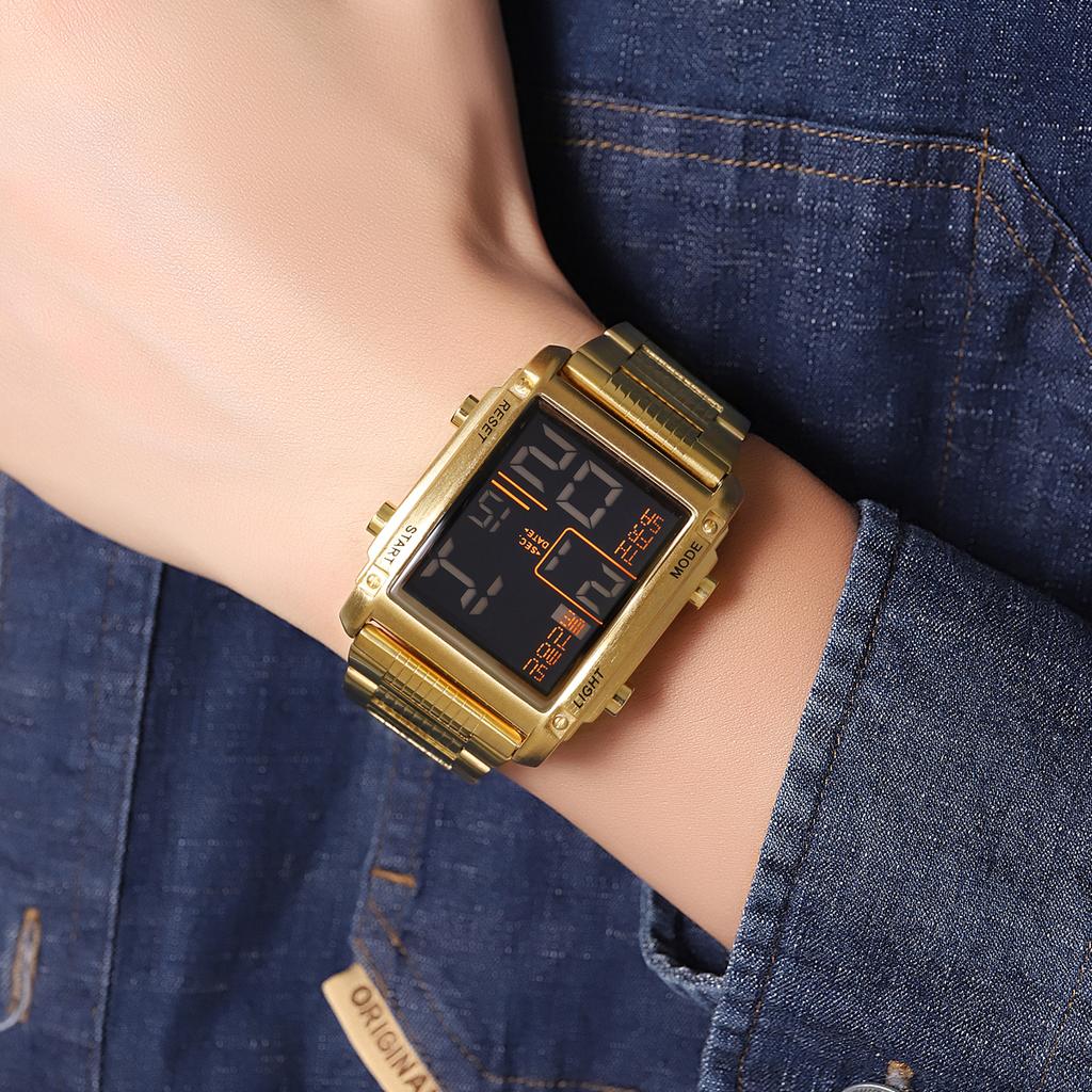 Skmei Часы для мужчин, Новое поступление, оригинальные модные спортивные повседневные цифровые часы, водонепроницаемые 30 м из нержавеющей стали, будильник недели, EL Light, мужские наручные часы