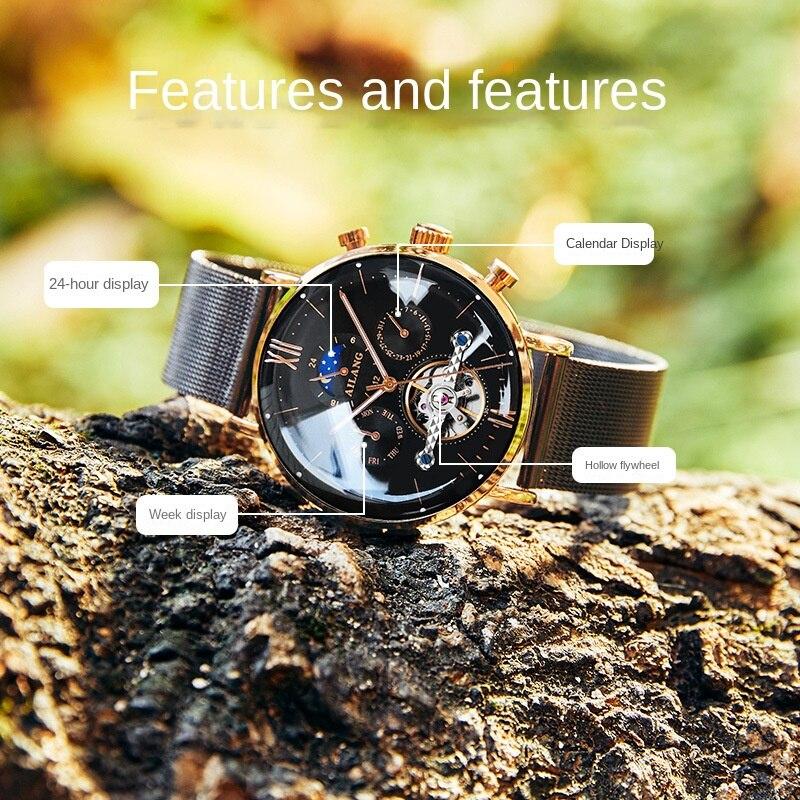 AILANG Watch Fashion Fully Automatic Mechanical Watch Male Watch Hollow Men's Watch Source
