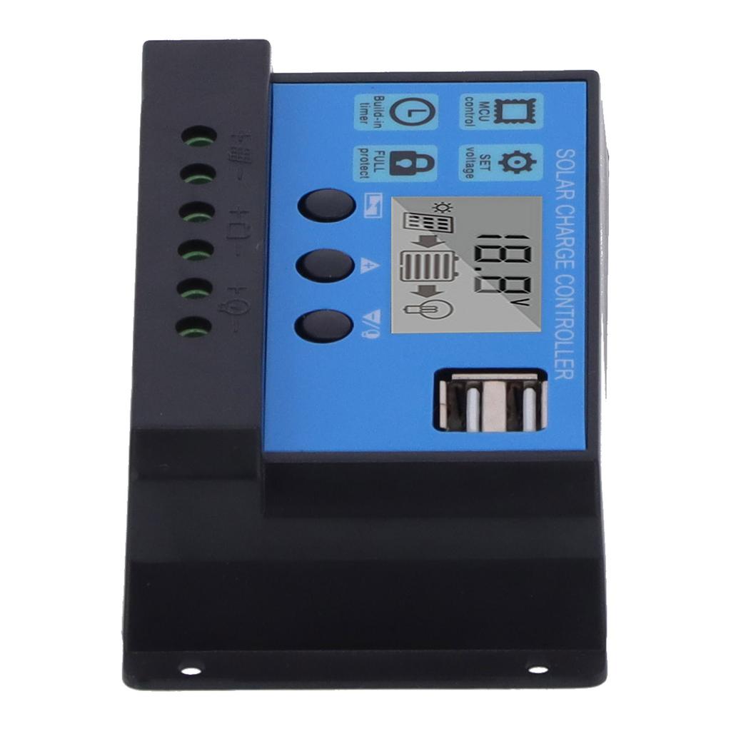 10A 12V 24V 2‑Way MOS Solar Charge Controller Solar Panel Controller PWM 3 Stage Battery Regulator