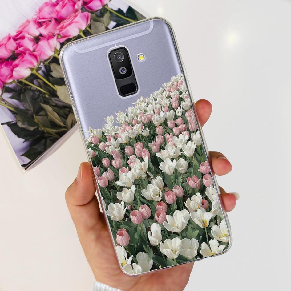 For Samsung A6 Plus 2018 Case SM-A605F New Fashion Butterfly Marble Soft Silicone Funda For Samsung Galaxy A6 A6+ SM-A600F Cover