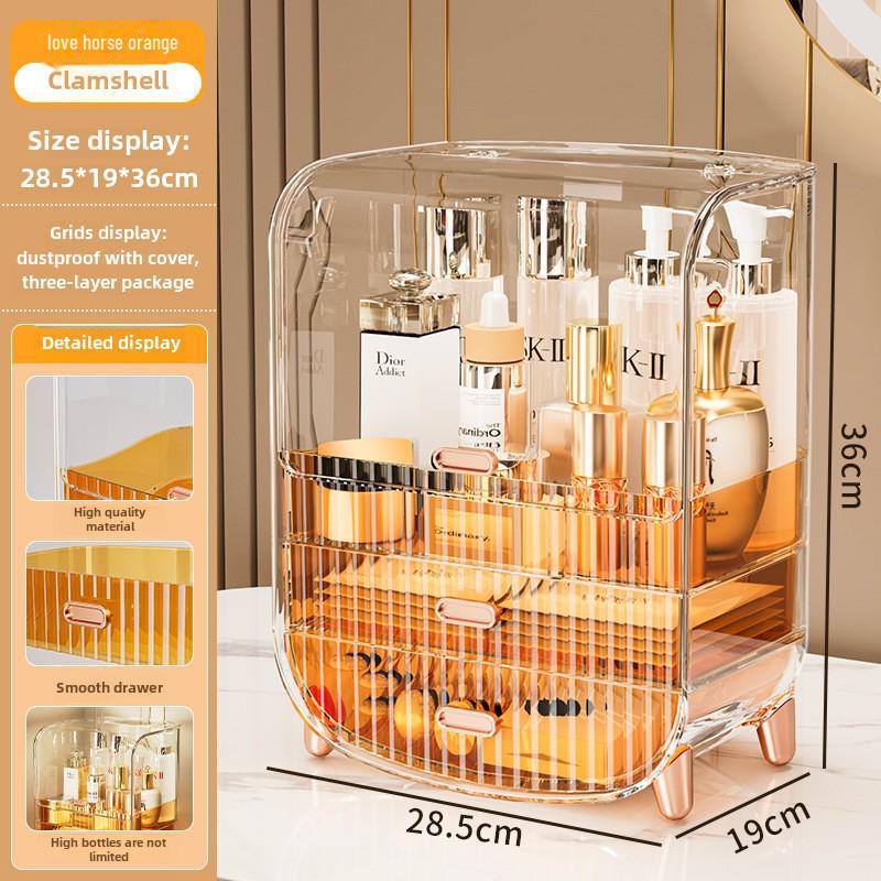Прозрачный ящик для хранения средств по уходу за кожей и косметики для ванной комнаты