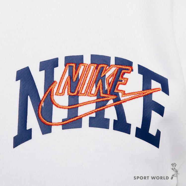 Nike Повседневная толстовка с круглым вырезом и узором в виде алфавита, мужские топы, белые FV4446-100