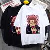 Ryomen Sukuna Printed T-shirts Anime Short Sleeve Shirts Women Men Summer Round Neck Tee Shirt Casual Funny Tops Tees