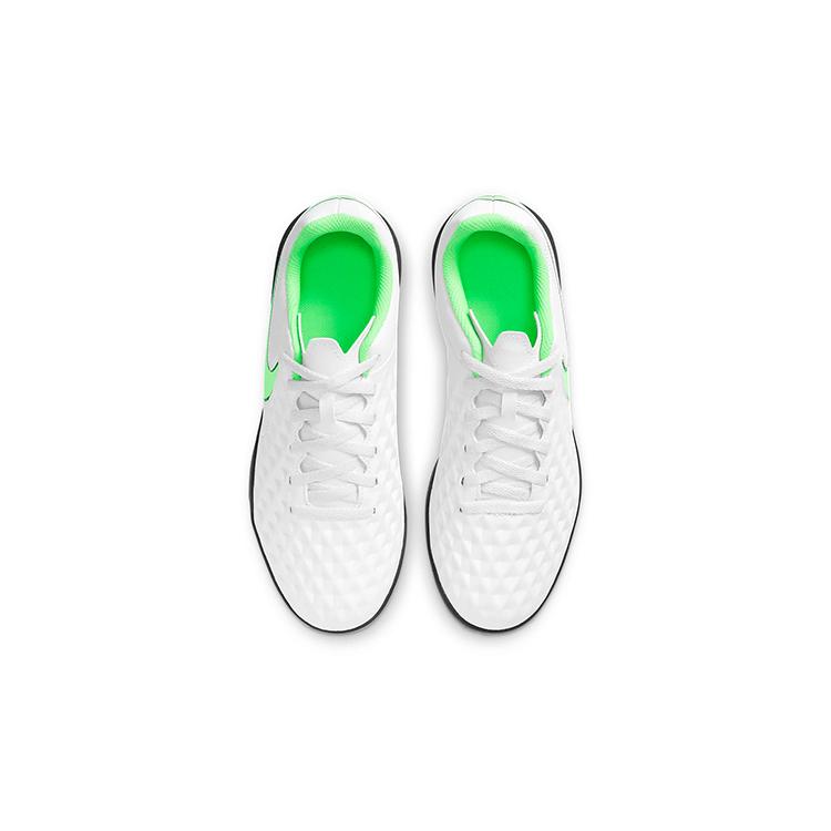 Nike Tiempo Legend 8 Club TF Устойчивые к скольжению и истиранию Низкие детские футбольные бутсы Белый Зеленый Детские AT5883-030