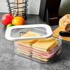 Stackable Bacon Cheese Refrigerator Food Storage Boxes with Lid 3 Layer Meat Container for Fridge Cold Cuts Meal Prep Containers