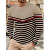 Men's Long-sleeved T-shirt 3D Color Striped Printed T-shirt Striped Casual Sportswear Streetwear Business Workwear Harajuku