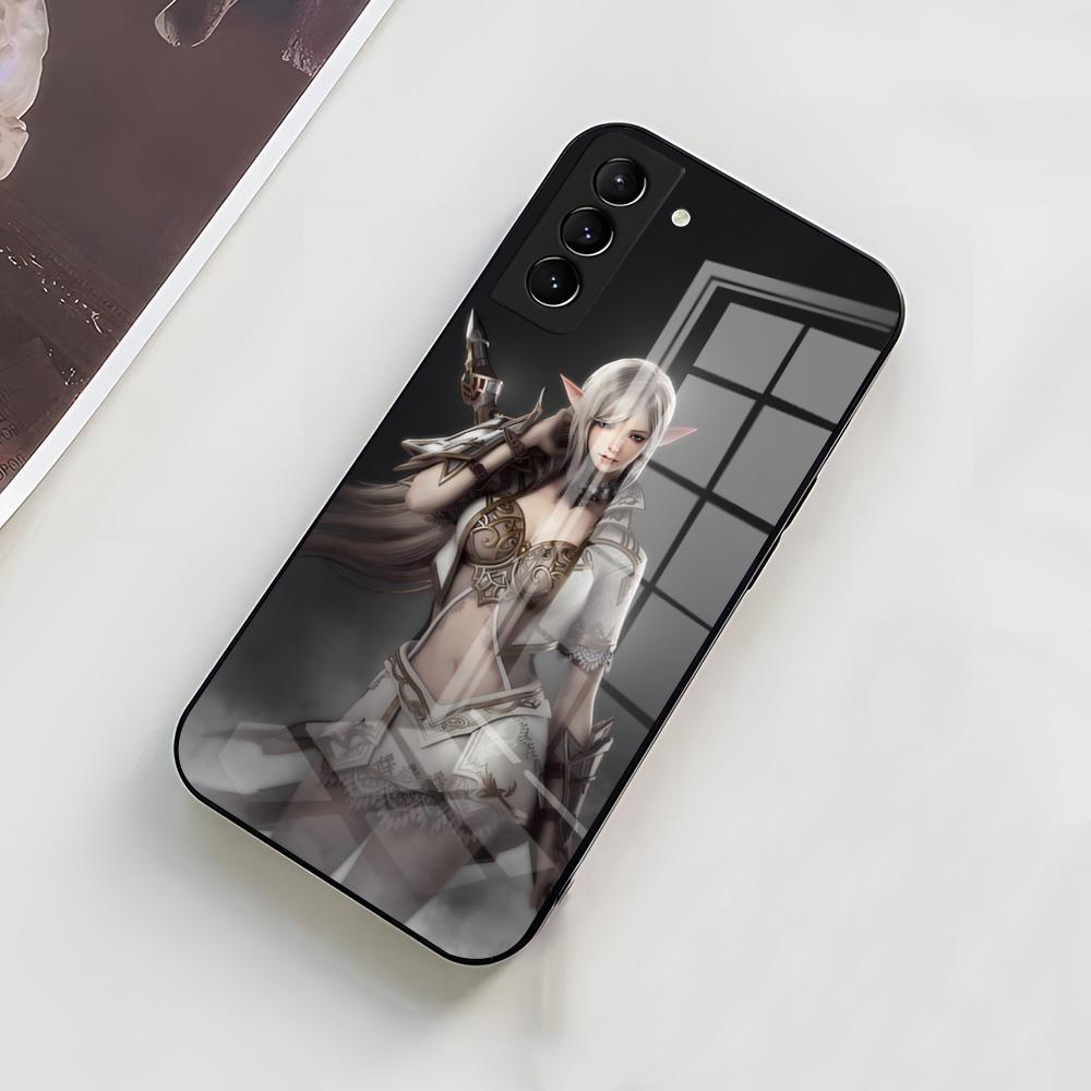 Чехол для телефона L-Lineage 2 для Samsung A56 A36 A26 A16 A15 A25 A35 A55 A14 A34 A24 A54 Стеклянный чехол