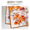 Orange persimmon silk long silk scarf women's summer small fresh thin neck scarf scarf, free mother streamer