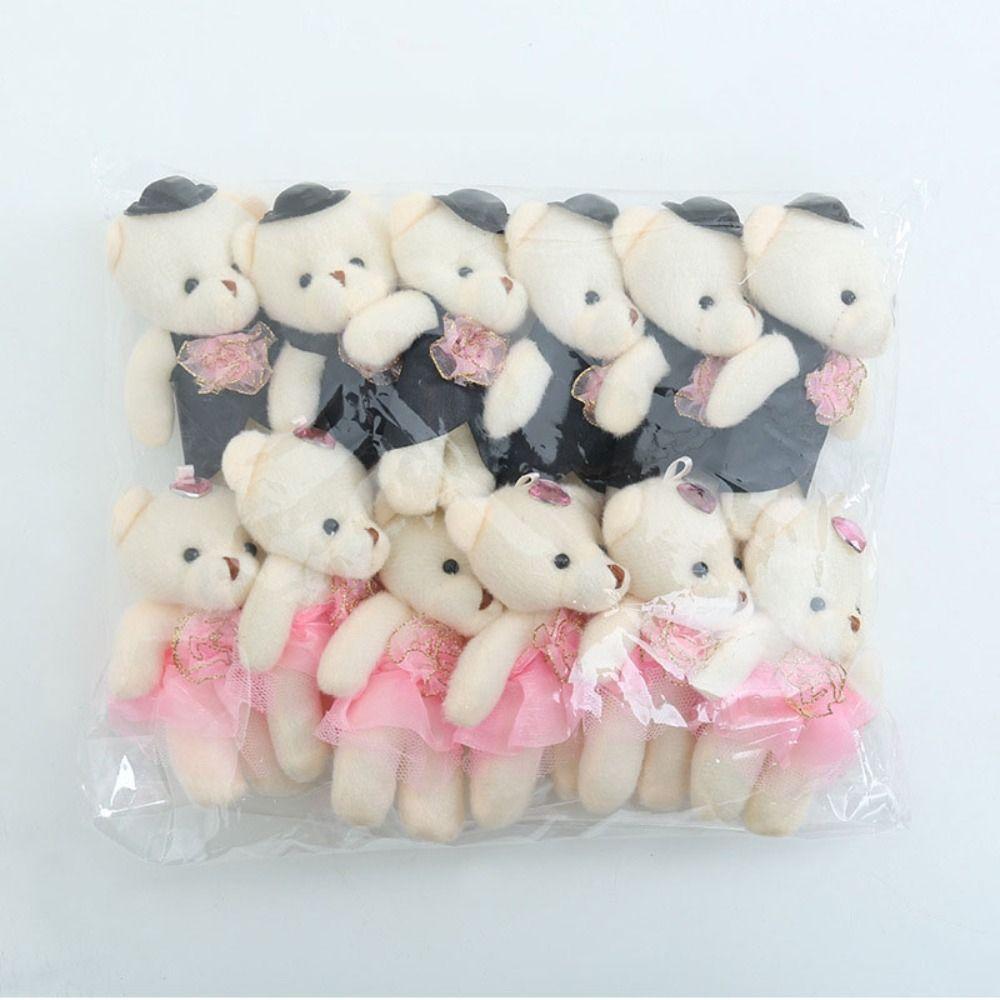 12pcs/bag Plush Animal Bear Plush Foam Toys Plush Doll Cartoon Bouquet Doll  Girl Birthday Gift