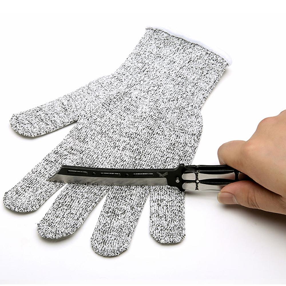 Anti cut Gloves 5 Grade Safety Cut Proof Stab Stainless Steel Wire Metal Mesh Kitchen Butcher Cut Resistant Safety Gloves S 20cm