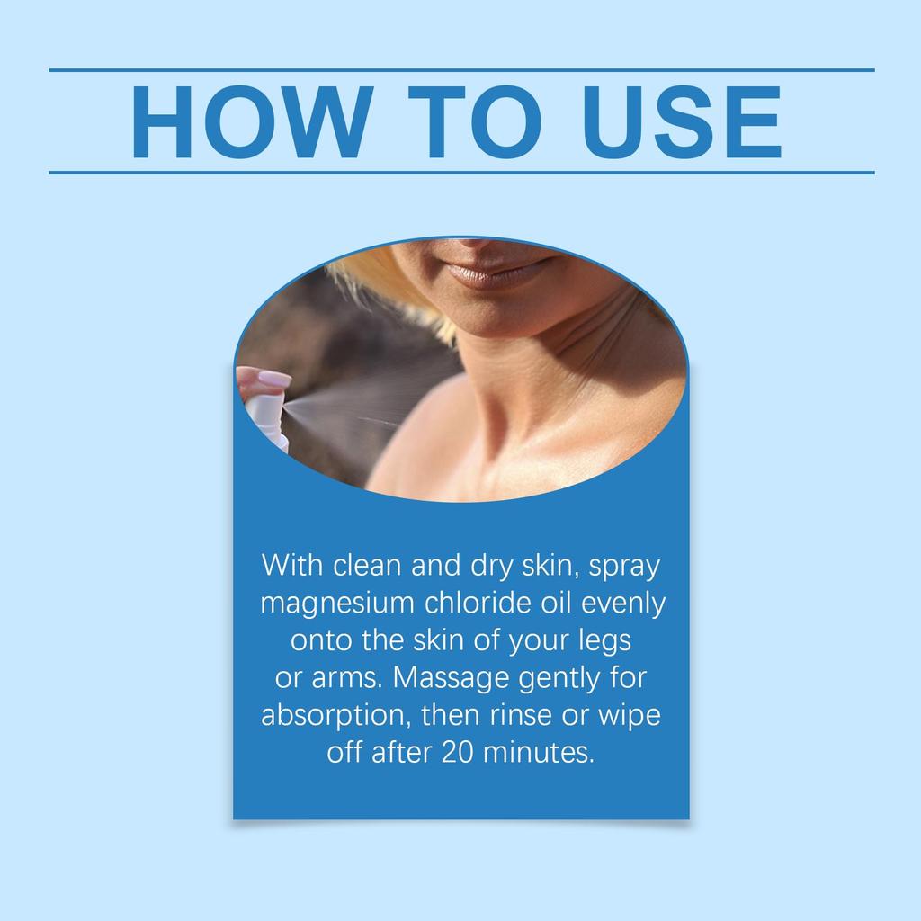 Спрей с хлоридом магния Ximonth, ночной уход, спокойная кожа тела, увлажняющий лечебный спрей