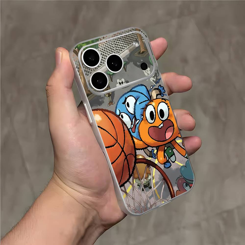 Удивительный мир G-GumballS Магнитный Беспроводной Зарядный Прозрачный Белый Чехол Для Телефона Для iPhone 17,16,15,14,13,12,11,Pro,Max,Plus