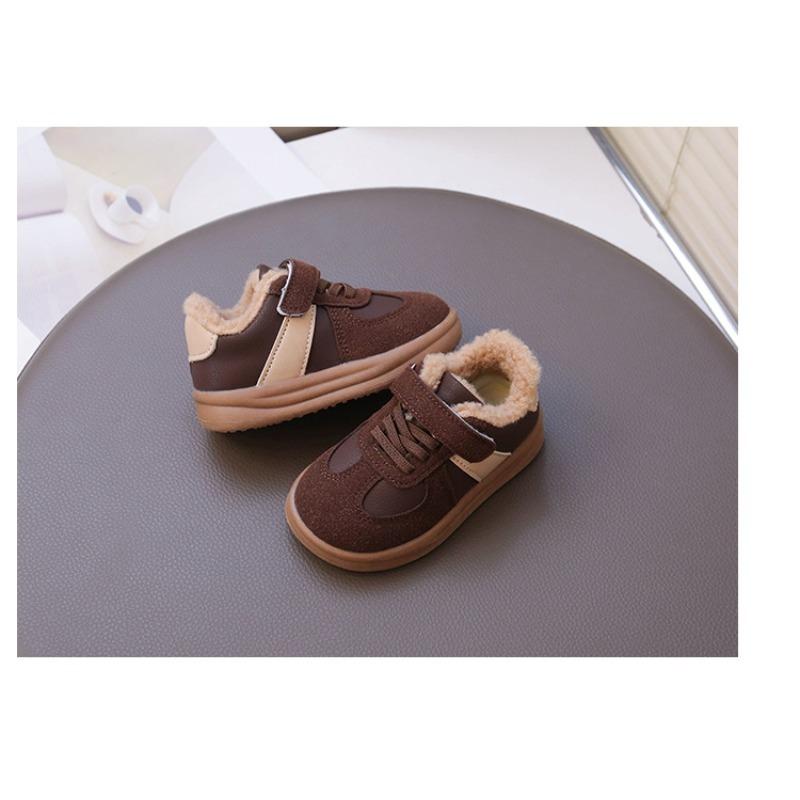 Детские зимние ботинки для мальчиков и девочек, утепленные на флисе, с овчиной, повседневная детская обувь для малышей, обувь для малышей