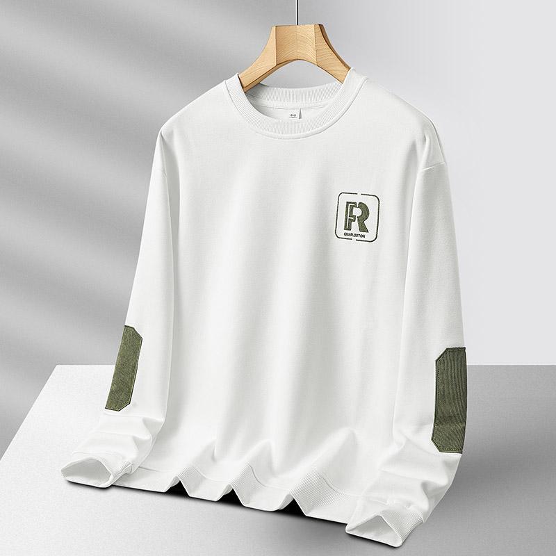 Повседневный свитер с круглым вырезом, модный мужской свитер большого размера с круглым вырезом