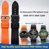 20 мм 23 мм Резиновый Ремешок Для Blancpain Fifty fathoms 5000 5015 5066 5200 Быстросъемный Ремешок Для часов Для мужчин женщин универсальный Браслет