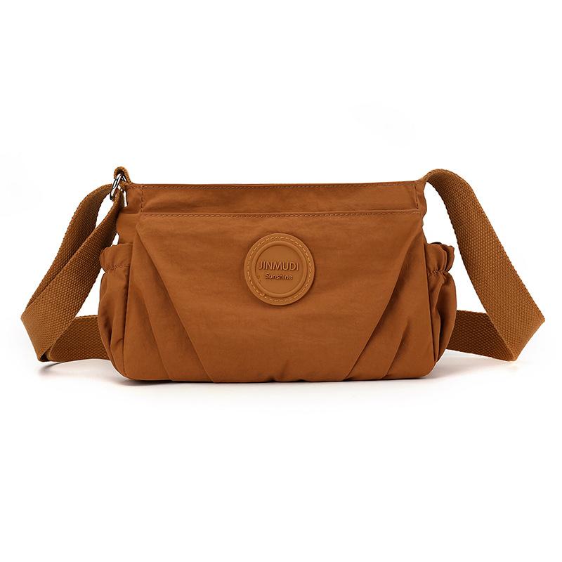 Плиссированная женская сумка с несколькими отделениями, нейлоновая водонепроницаемая легкая сумка через плечо