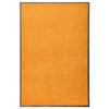 VidaXL Моющийся коврик для ног Оранжевый 60x90 см