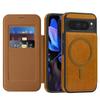 For Google Pixel 9 Pro Case Compatible with MagSafe RFID Blocking Card Holder Leather Phone Cover