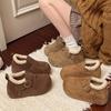Женские зимние легкие теплые зимние ботинки на толстой подошве, нескользящие износостойкие повседневные кроссовки, хлопковые ботинки, обувь с мехом