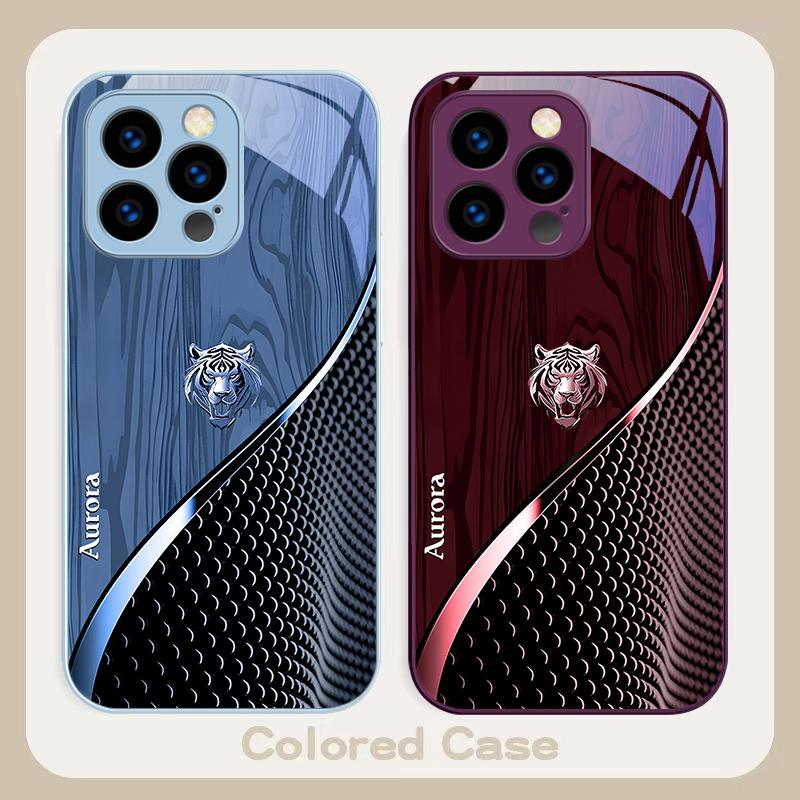 Милый золотой тигр коричневый Для iPhone 16 E 15 14 13 Plus 12 mini 11 Pro Max 11Pro XR Xs X 7 8 Plus 16E Закаленное стекло Чехол для телефона