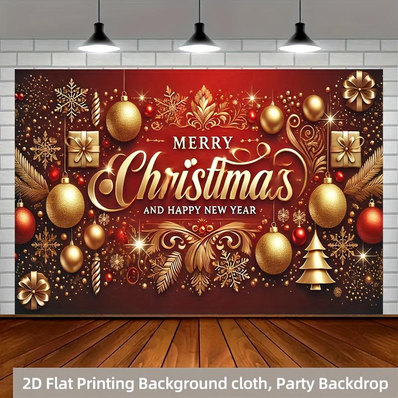 2D flat, 1 piece, Christmas celebration party banner, multifunctional holiday decoration