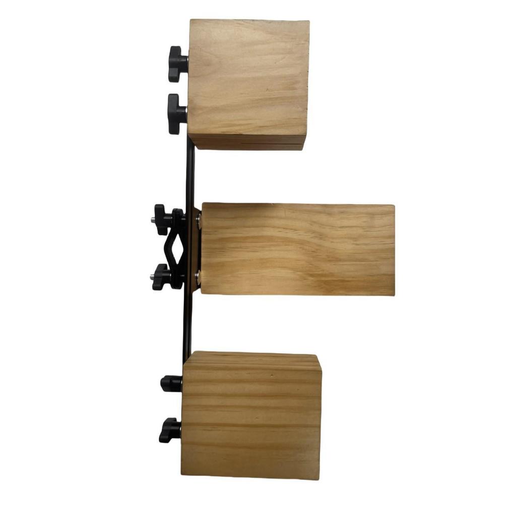 Professional Five-Tone Wooden Percussion Clapper Set with Hanging Bracket