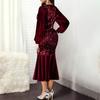 Slim Comfy Popular Sequin V Neck Long Sleeve Dress Prom Dress
