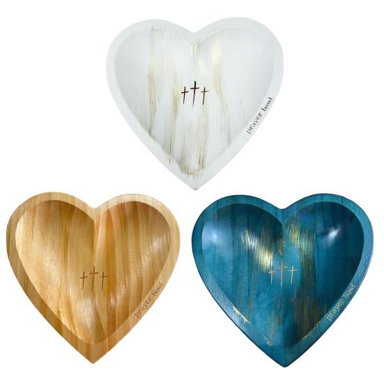 Деревянная молитвенная чаша Yousheng в форме сердца с картой, деревянная чаша ручной работы из теста для молитв и размышлений