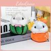 Charming Cartoon Hamster Plush Keychain Ultra-soft Miniature Stuffed Toy