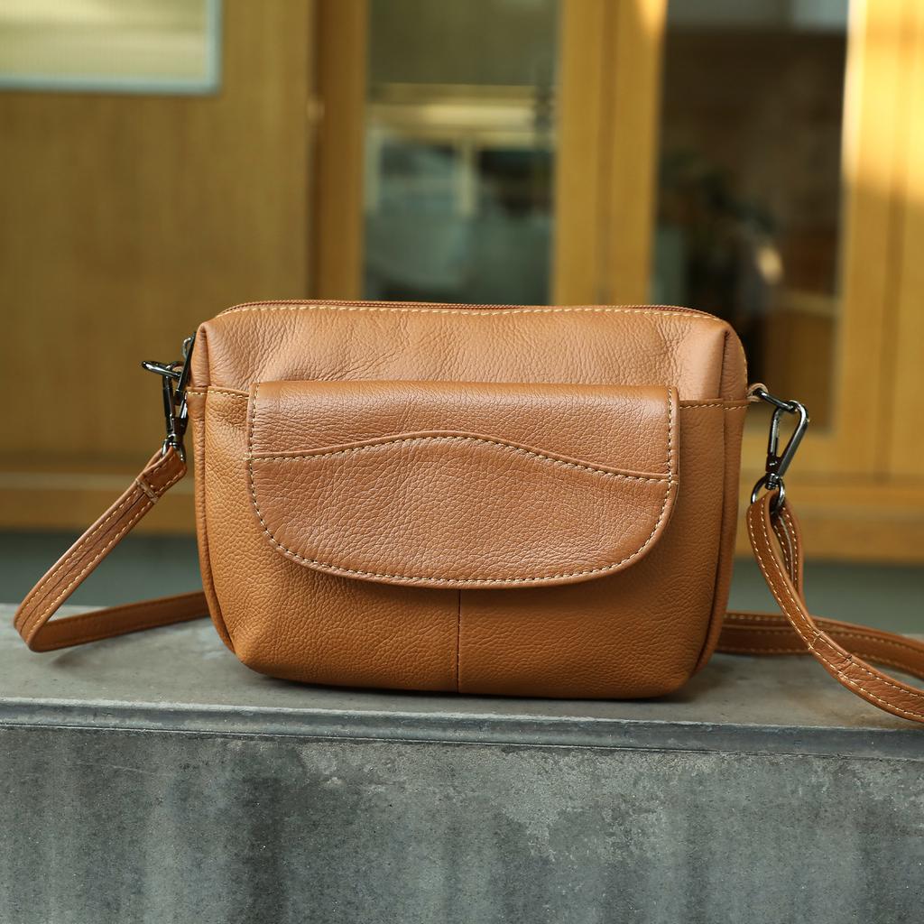 Ladies' Single-shoulder Bag, Simple Small Bag, Genuine Leather Texture, Date Crossbody Bag, Trendy Outdoor Crossbody Bag