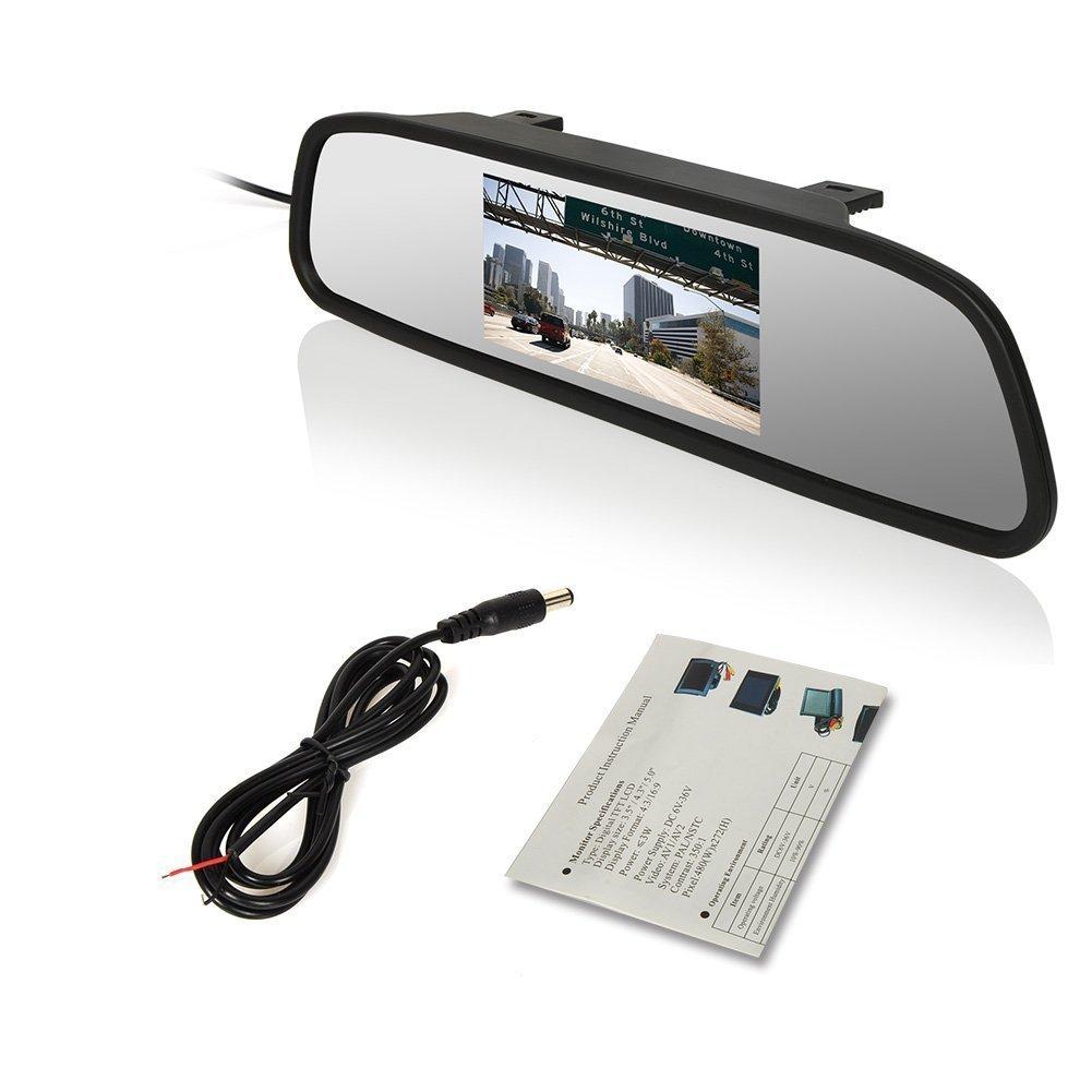 ORIGIN Rearview Mirror Monitor Inch Mirror Monitor 12V 24V Video Input Backup Camera Linked 4.3 2-way ORG-403C