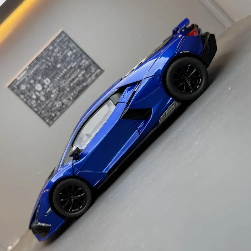 Симуляция 1/24 Lambor Revuelto Сплав Спортивный Автомобиль Модель Звук и Свет Игрушечный Автомобиль Коллекция Миниатюрная Машинка Домашний Декор