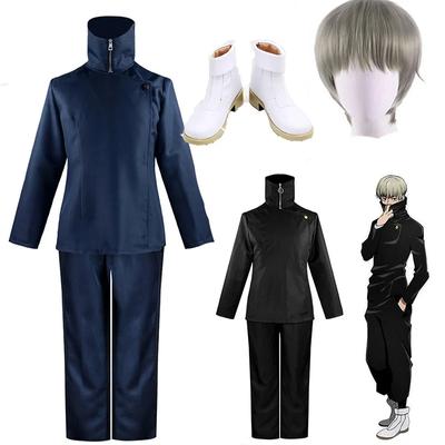 Аниме Дзюдзюцу Кайсен Тату Тоге Инумаки Косплей Костюм Парик Топ Брюки Хэллоуин Школьная Форма Полный Комплект Парики Обувь Мужчины