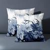 1 pieces -2D flat printing Blue and White Floral Patterned Decorative Throw Pillows Polyester pillowcase, sofa  cushion cov