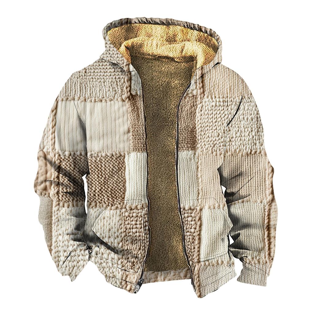 Men's Thickened Button Double Pocket Jacket With Pocket Insert Cotton Jacket