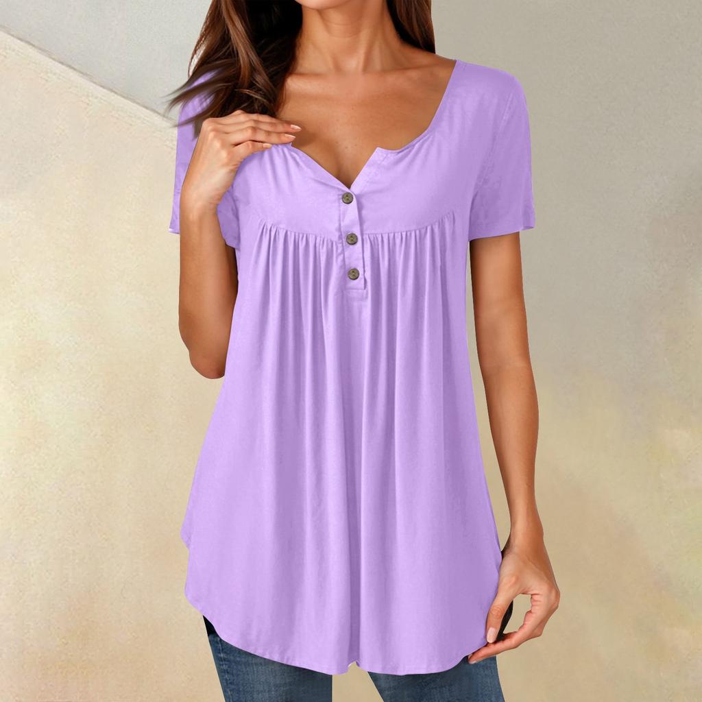 Женские туники, топы, нарядные, повседневные, летние, рубашки с коротким рукавом, свободный крой, плиссированный топ в стиле бохо